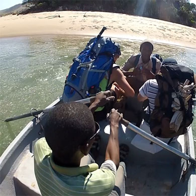 Wild Coast Hike - Day 5: Crossing the Mthatha River by rowboat