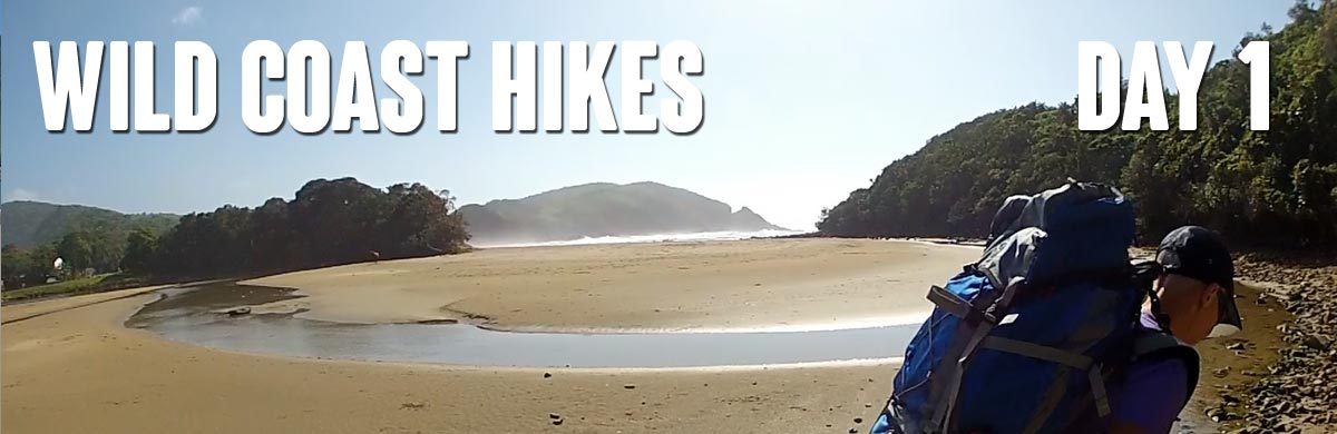 Day One of the hike - passing The Gap at Second Beach, Port St Johns